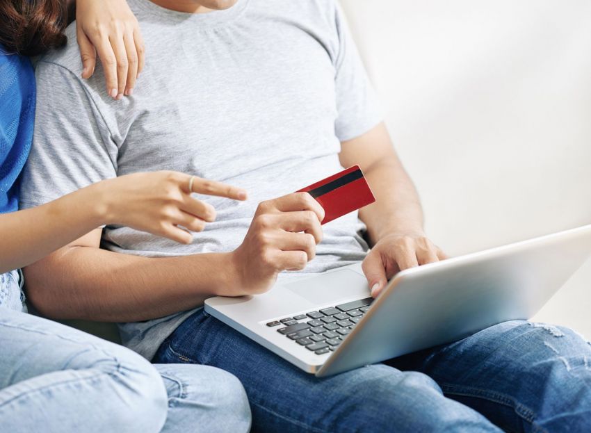 holding credit card